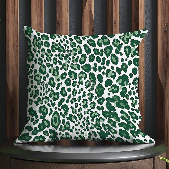 Leopard Graphite Green Dot Cushion Cases Green African Tribal Pillows 22x22 INAbstract Accent Square Couch Sofa Cushion Covers for Patio Couch Bench