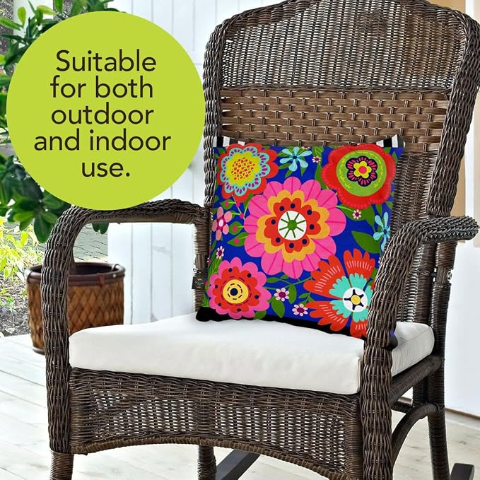 Briarwood Lane Spring Indoor/Outdoor Pillow 17x17 Bright Blooms for Spring Pillow