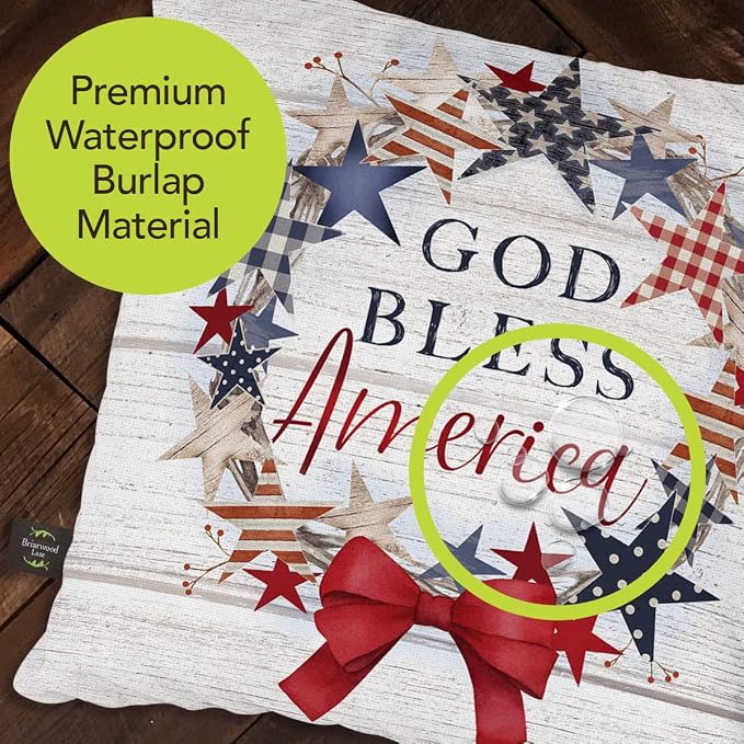 Briarwood Lane Everyday Indoor/Outdoor Pillow 17x17 American Wreath Pillow