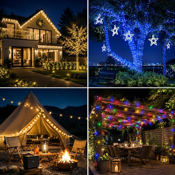 Vigdur 33FT Solar Rope Lights Outdoor with Remote, 100 LEDs, 18 Colors | IP65 Waterproof, 8 Modes, Remote Control, 3 Timer Option, Solar Lights Outdoor for Pool Fence Tree Garden And Christmas Decor
