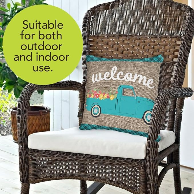 Briarwood Lane Spring Indoor/Outdoor Pillow 17x17 Springtime Pickup Decorative for Spring Pillow