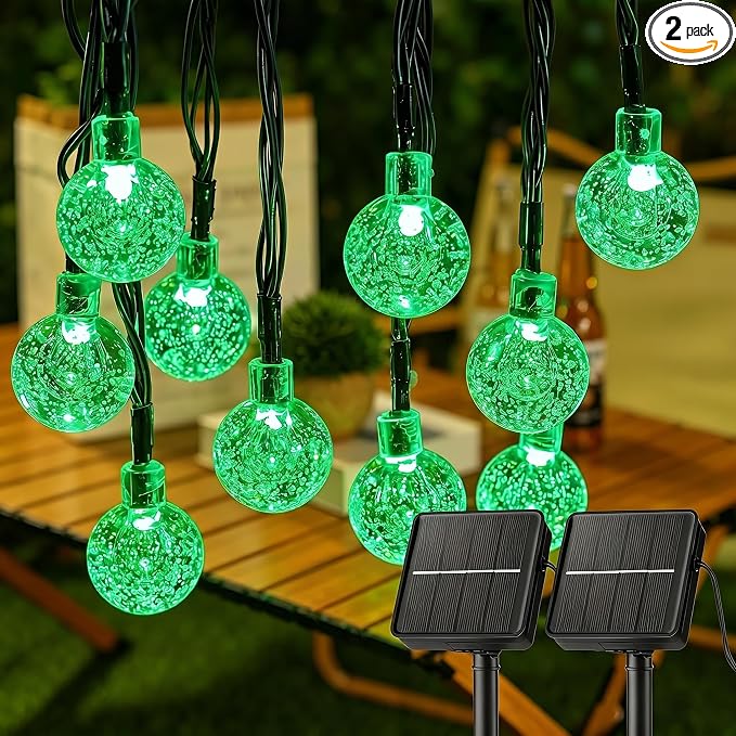 Brightown Solar String Lights Outdoor 120 LED 72 Ft Total, Solar Powered Patio Lights with 8 Lighting Mode for Garden Yard Porch Wedding Party Decor (Green)