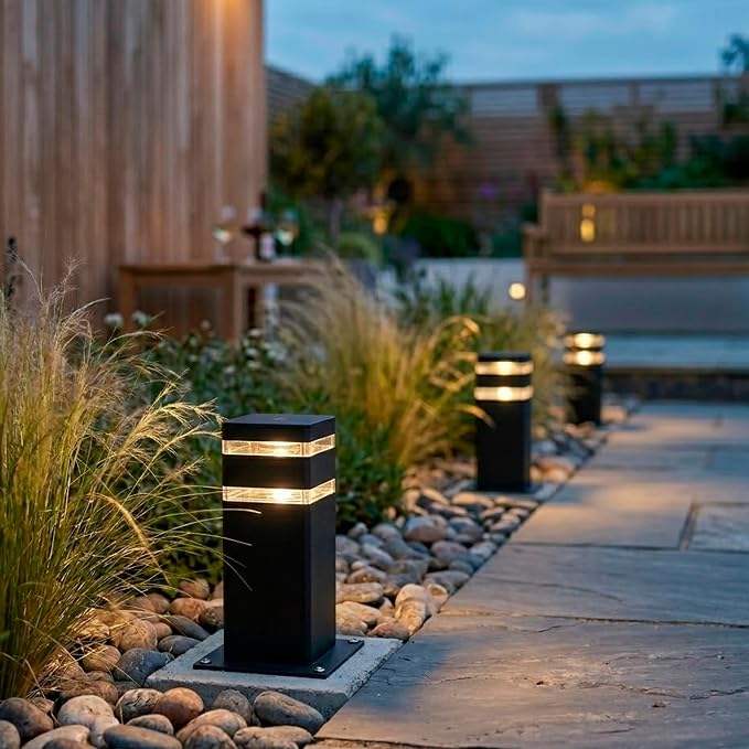 Wired Ground Lights Outdoor Waterproof IP65 Super Bright Starburst Shadow Pattern E27 Socket Light, 1 Unit Professional Heavy-Duty Ground Standing Lighting for Pathway, Driveway, Yard, Deck