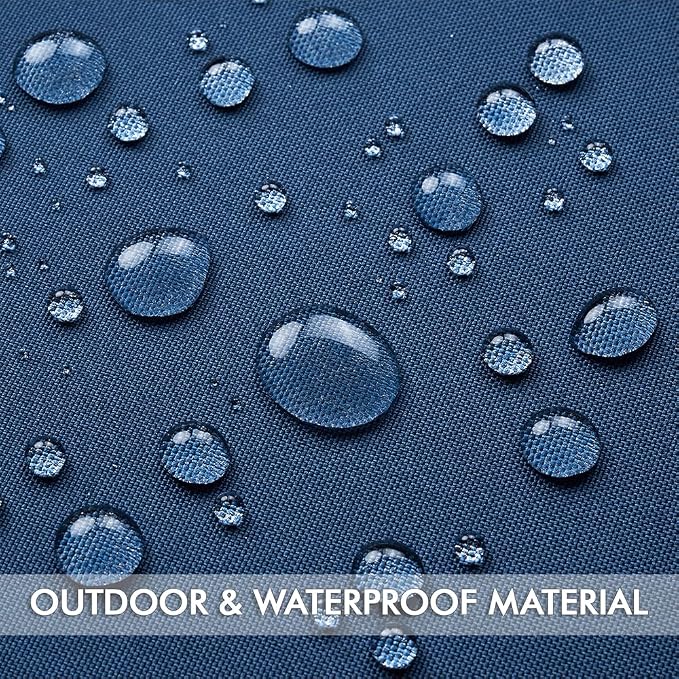 MIULEE Outdoor Waterproof Pillow Covers 12x20 Navy Blue Pack of 2 | Decorative Farmhouse Throw Pillow Covers with Piping,Square Solid Color,Patio Furniture,Summer Couch Tent Sofa Living Room