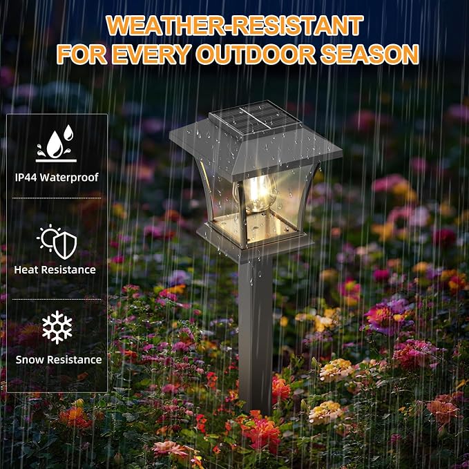 Sparkblaze Solar Pathway Lights Outdoor, 10 Pack, Warm White | Ideal for Walkways, Gardens, Lawns, Driveways & Landscape Lighting, Automatic Dusk-to-Dawn Lighting