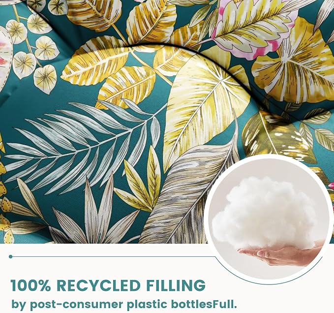 Tufted High Back Adirondack Chair Cushion 45"x21"x4",Floral | Patterned outdoor cushion with ties; premium padded design fits garden rocking chairs, multiple color options available