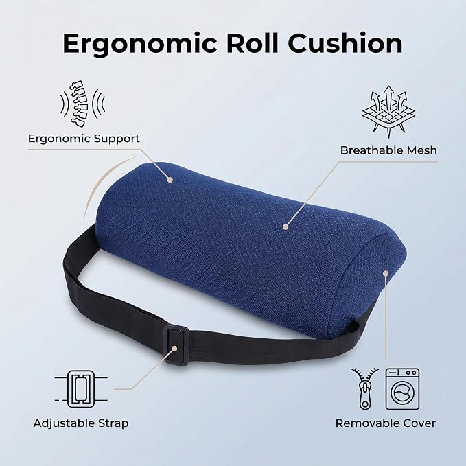 Headrest Pillow for Patio Chaise Lounge Chair, Outdoor Chaise Lounge Pillow with Elastic Band, Quick Dry Breathable 4D Air Fiber Inner Core, Spa Pillow for Recliner Beach Chair