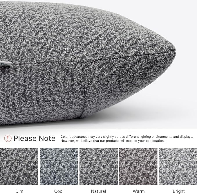 Outdoor Throw Pillow Set of 2 with Inserts, Outdoor Lumbar Pillow Water Resistant for Patio Furniture, 18x18 Inch Outdoor Pillows with Removable Zipper Cover