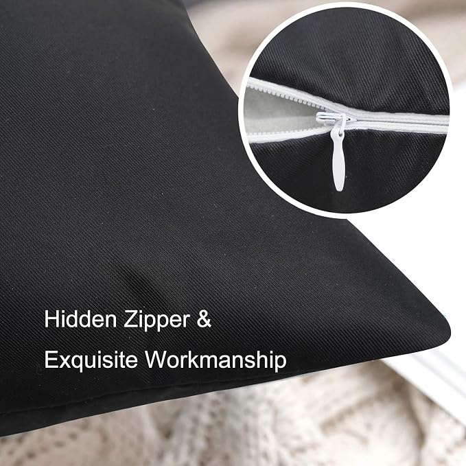 Adabana Outdoor Waterproof Stay awhile Pillow Covers Set of 2 12x20 Inch | Home Decorative Outdoor Pillows Cover for Patio Garden Porch Farmhouse