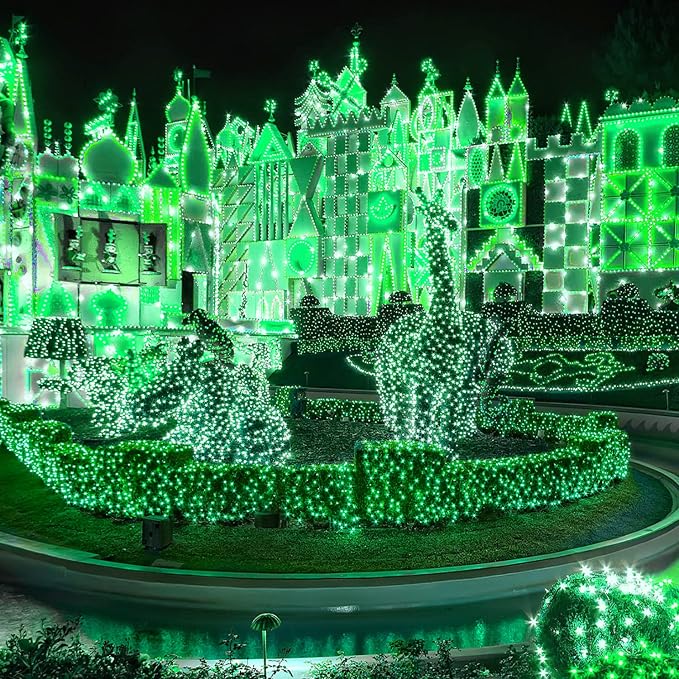 St Patricks Day Decoration Lights 33Ft 100LED Green String Lights Outdoor Indoor Waterproof for Garden Party Holiday Halloween Christmas