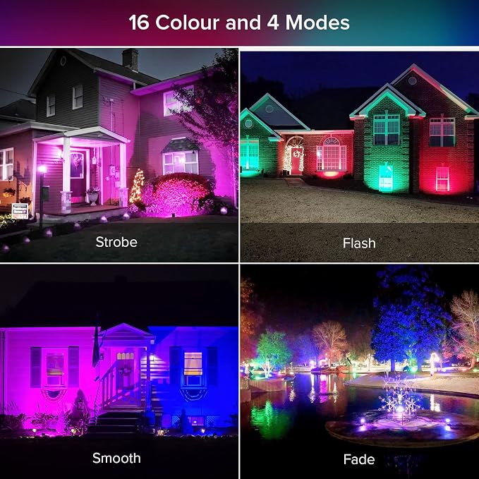 SANSI Led Flood Light 500W Equivalent,RGBW Outdoor Color Changing Christmas Led Stage Landscape Lights Floodlights 70W,16 Colors 4 Modes,Dimmable for Party Wall Wash Garden