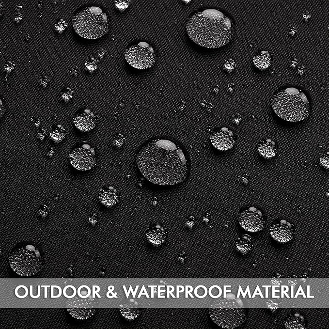 MIULEE Outdoor Waterproof Pillow Covers 20x20 Black Pack of 2 | Decorative Farmhouse Throw Pillow Covers with Piping,Square Solid Color,Patio Furniture,Summer Couch Tent Sofa Living Room