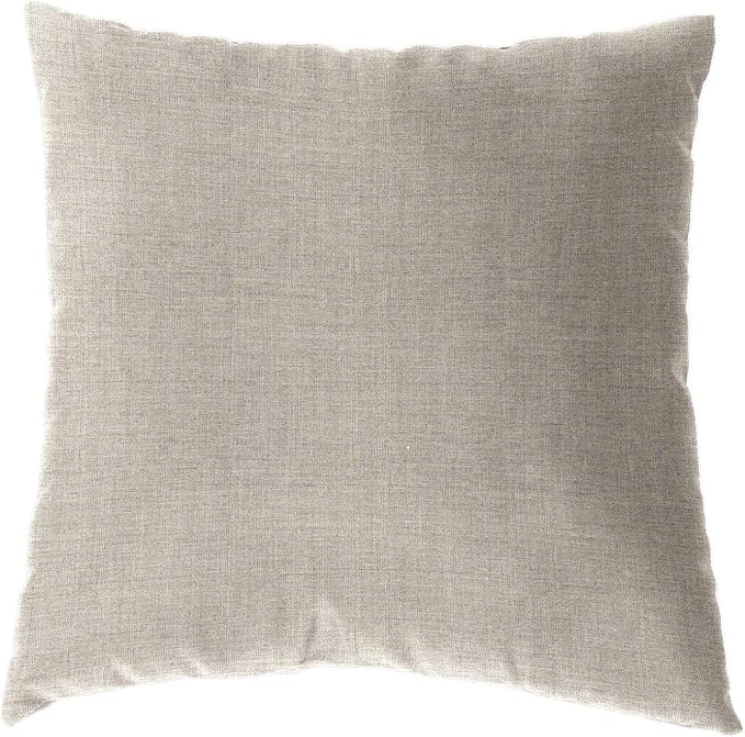Cushion Source 17" x 17" Sunbrella Throw Pillow, Indoor/Outdoor Decorative Pillow, Fade and Water Resistant, Sunbrella Elements Cast Silver