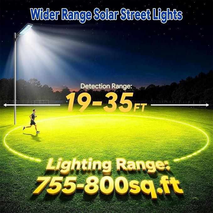 NIUBA Solar Lights Outdoor, IP67 Waterproof Street Lights Outdoor, Dusk to Dawn Solar Security Flood Lights Motion Sensor with Remote Parking Lot Light,Commercial Area Lighting for Outside (2-Pack)