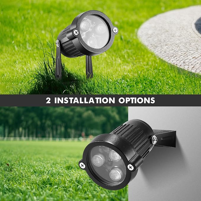 Landscape Lighting - 6W RGB Color Changing Halloween Landscape Lights 120V Christmas Outdoor LED Spotlight with Remote Control Waterproof Spot Lights for Yard Garden Patio Driveway (1 Pack)