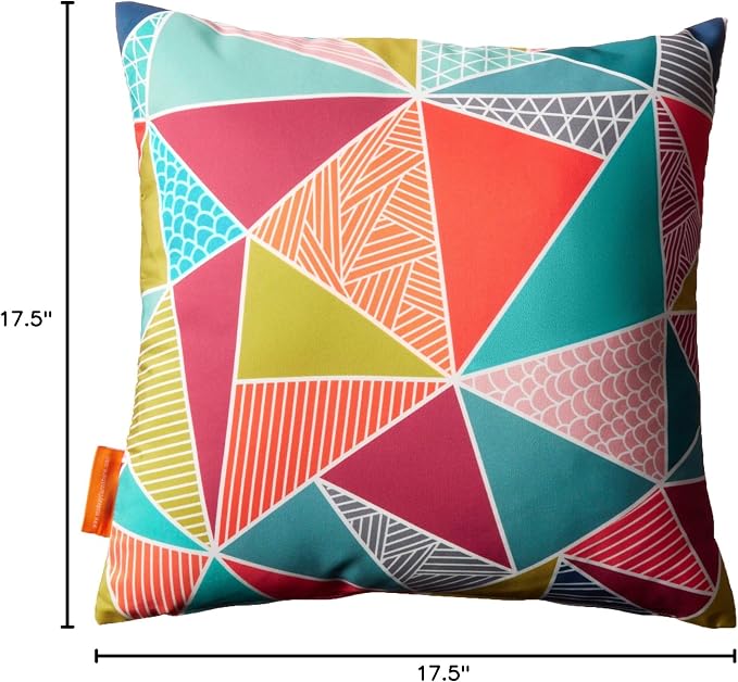 Modway Outdoor Indoor Two All Weather Patio Throw Pillows in Mosaic