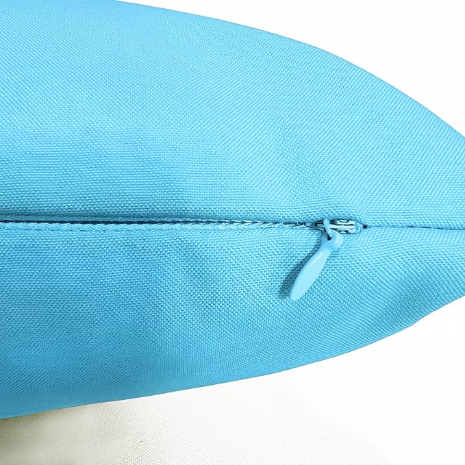 VAKADO Outdoor Waterproof Throw Pillow Covers Decorative Sky Blue Outside Patio Furniture Cushion Cases Decor for Garden Bench Porch Couch Tent Sunbrella 20x20 Pack of 2