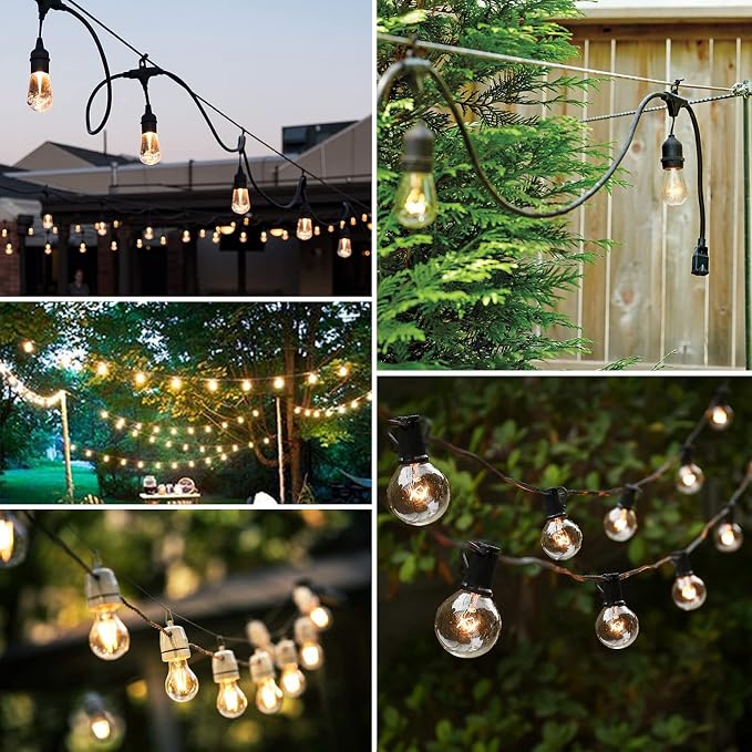 BLIKA String Light Hanging Kits, 250FT Coated Stainless Steel 304 Wire Rope | Outdoor Light Guide Wire, Globe String Light Suspension Kit Included Turnbuckles, Enough Accessories, Use Manual
