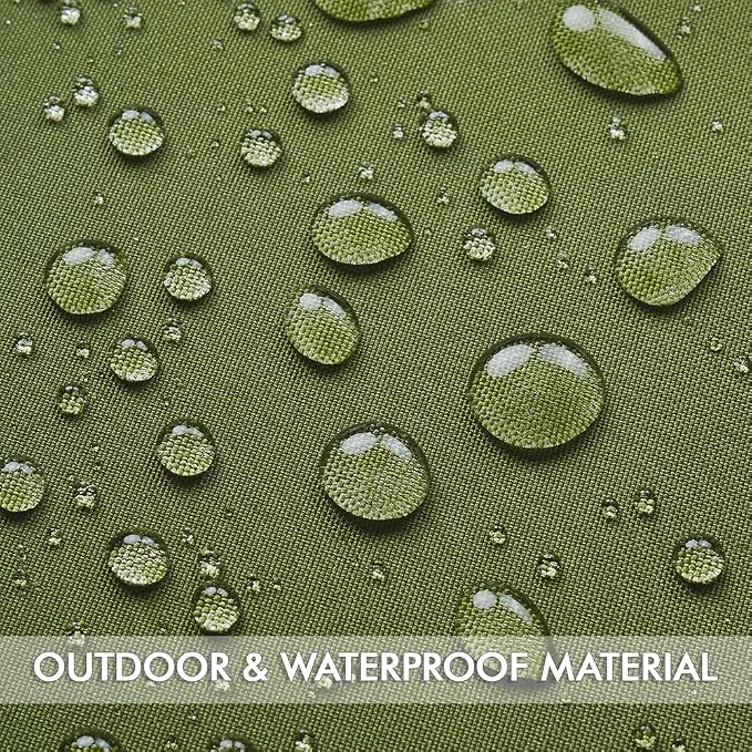 MIULEE Outdoor Waterproof Pillow Covers 18x18 Moss Green Pack of 2 | Decorative Farmhouse Throw Pillow Covers with Piping,Square Solid Color,Patio Furniture,Summer Couch Tent Sofa Living Room