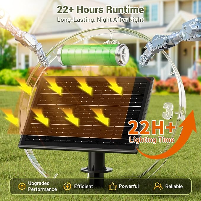 200FT Solar String Lights Outdoor Waterproof 72+2 LED Bulbs, Solar Powered with Remote & USB Port, 3 Light Modes Dimmable Patio Lights for Large Backyard, Garden, Party
