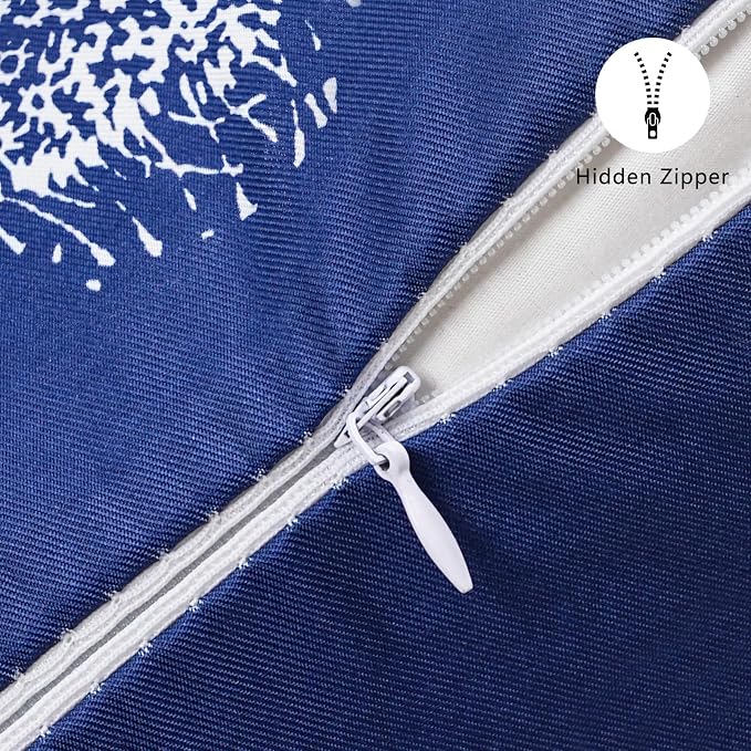 Adabana Outdoor Waterproof Coastal Pillow Covers 20x20 Inch | Nautical Starfish Coral Outdoor Pillow Covers Summer Decirative for Patio Furniture Porch Garden Pillows