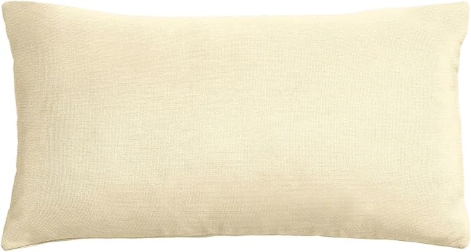 Cushion Source Lumbar Pillow, 20" x 12" Indoor/Outdoor Durable Pillow, Multiple Sunbrella Fabric Options Available, Sunbrella Canvas Vellum