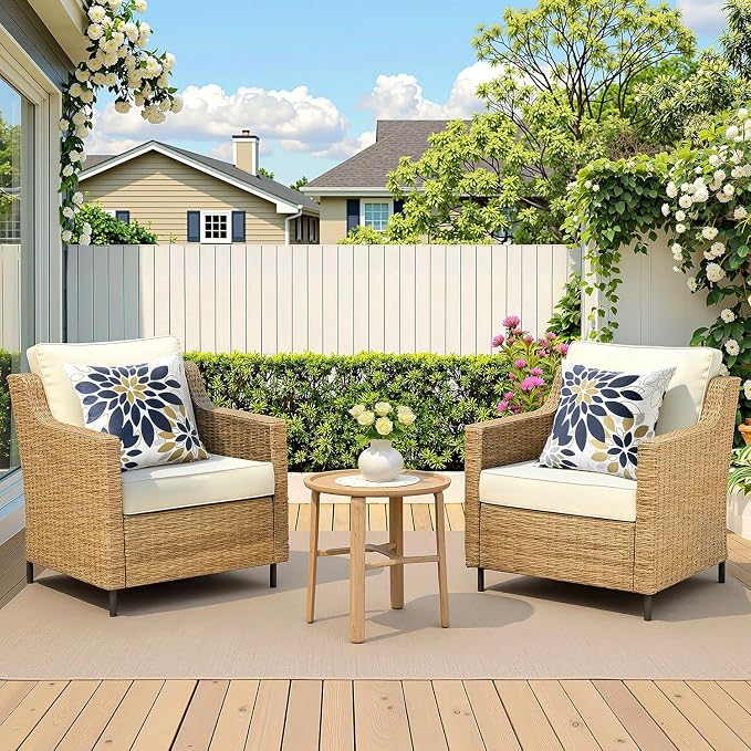 Floral Outdoor Pillow Covers Black Brown 20x20 Set of 2 | Waterproof Throw Pillow Cases Spring Decorative Summer Cushion Covers for Patio Furniture Garden Bench Porch Sofa