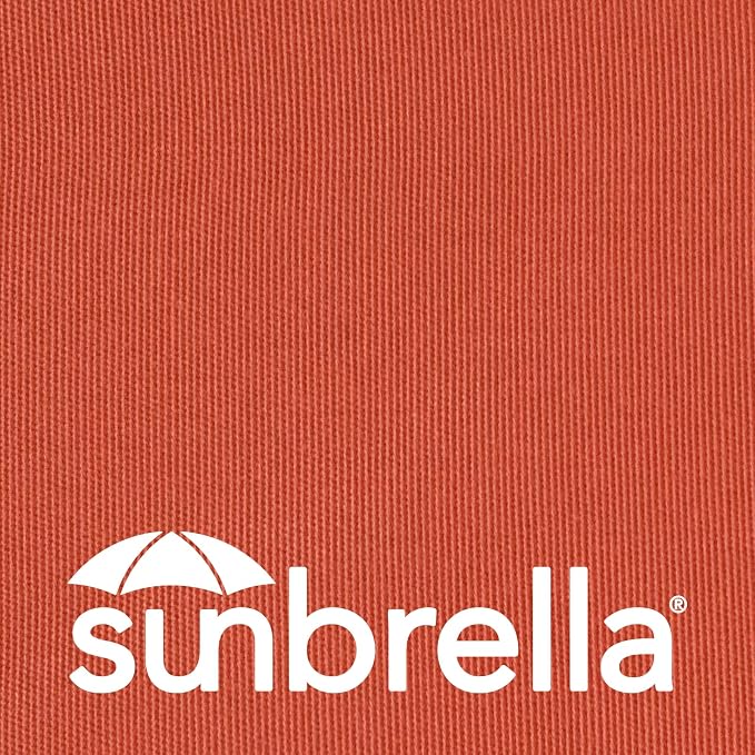 Outdoor Sunbrella Decorative Pillows with Triple Coconut Buttons Pack of 4, 18" x 18" Outdoor Pillow Set for Couch Bed Throw Patio Sofa, Canvas Melon/Cast Ash
