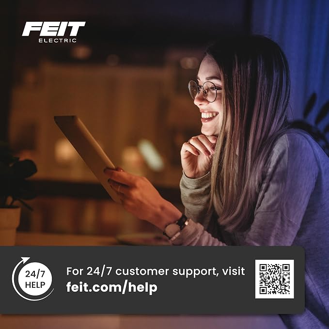 Feit Electric 30ft Outdoor Incandescent String Lights, Warm Amber Glow, Heavy-Duty Weatherproof Cord, Includes 10 Clear Bulbs + 5 Spares, End-to-End Connectable for Patios and Gazebos, SL30-10