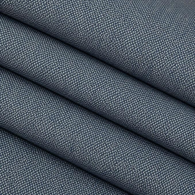 RSH DECOR: Sunbrella Play Square Throw Pillows Set of 4 | 17" x 17" | Water and Fade-Resistant Performance Fabric | Outdoor Pillow Covers with Down-Alternative Inserts | Play Midnight Navy