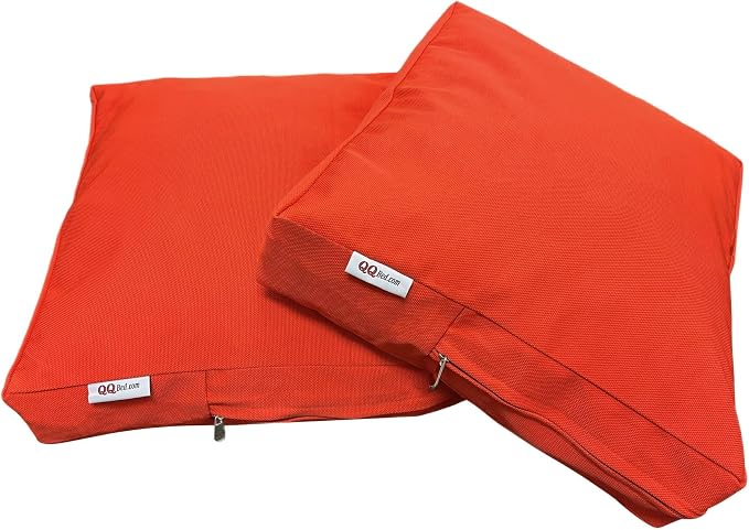 2 Pack 18X16 Inch Outdoor Back Cushion Memory Foam Pillows with Waterproof Internal Cover for Patio Furniture, Sofa, Loveseat, Deep Seat Chair - Tango Color