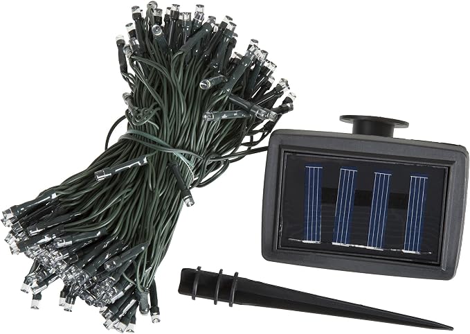 Outdoor String Lights – Solar Powered Hanging Lighting with Cool White Lights for Patio, Backyard, Garden, and Events by Pure Garden