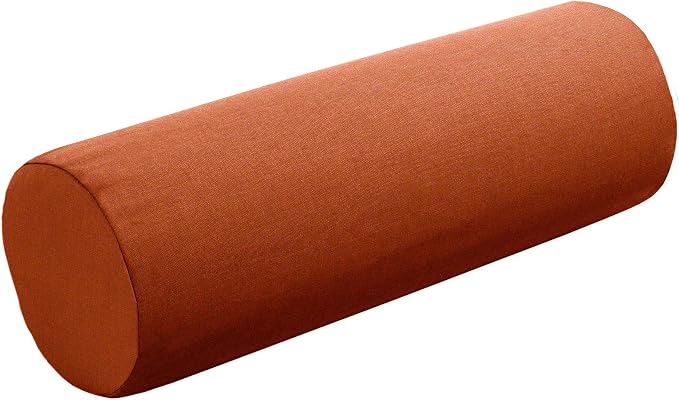 Cushion Source 20" x 6" Sunbrella Bolster Pillow, Indoor/Outdoor Decorative Support Pillow, Fade and Water Resistant, Sunbrella Rust