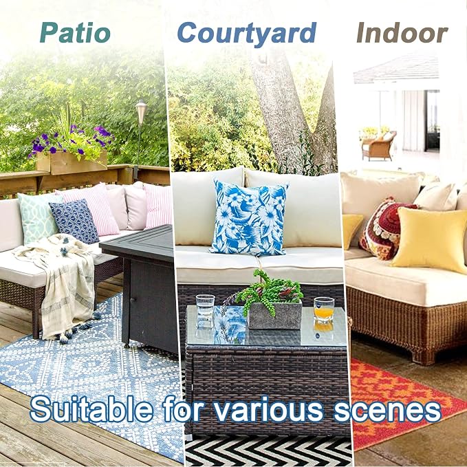 14 PCs Patio Cushion Covers, Furniture Cushion Slipcovers, 23.6"x23.6"x3.5" | Outdoor Cushion Slipcovers, Water Resistant Fabric, Zipper Design, Fits Patio Sectional Furniture