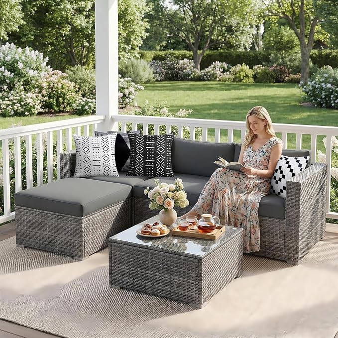 Merrycolor Black Outdoor Waterproof Decorative Throw Pillow Covers Set of 2 Bohemian Geometric Pattern Cushion Covers Perfect for Farmhouse Patios and Gardens Black