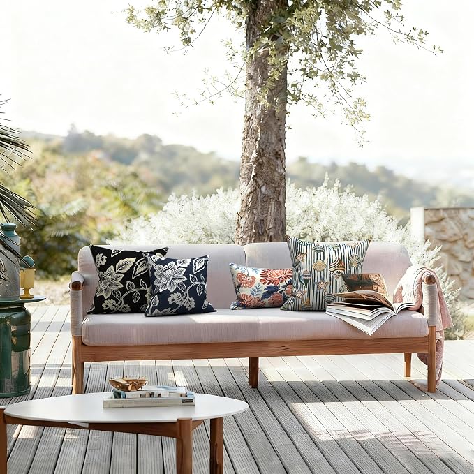 LVTXIII Outdoor Pillows 20x20 Inch, 2 Pack Large Decorative Square Throw Pillows with Inserts for Couch, Bed, Floor Seating, Patio Furniture, Cabana Shells