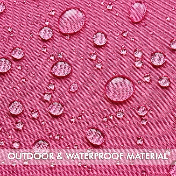 MIULEE Outdoor Waterproof Pillow Covers 18x18 Hot Pink Pack of 2 | Decorative Farmhouse Throw Pillow Covers with Piping,Square Solid Color,Patio Furniture,Summer Couch Tent Sofa Living Room