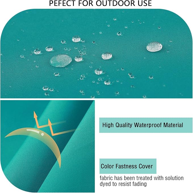 Outdoor Loveseat Cushions for Patio Furniture, Waterproof Cushion | Couch Hampton Bay Deep Seat Cushion Replacement Set 46" x 26", Patio Love Seat Sofa Cushions for Porch Garden Chair, Blue