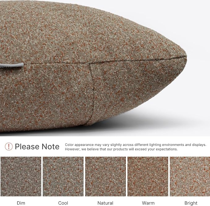 Outdoor Throw Pillow Set of 2 with Inserts, Outdoor Lumbar Pillow Water Resistant for Patio Furniture, 18x18 Inch Outdoor Pillows with Removable Zipper Cover