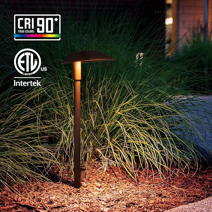 LEONLITE 12-Pack 5CCT Anti-Glare Low Voltage Pathway Lights, 12-24V AC/DC | 5W LED Landscape Path Lights, Die-Casted Aluminum, IP65 Waterproof for Yard Walkway, 1800K/2700K/3000K/4000K/5000K, ETL