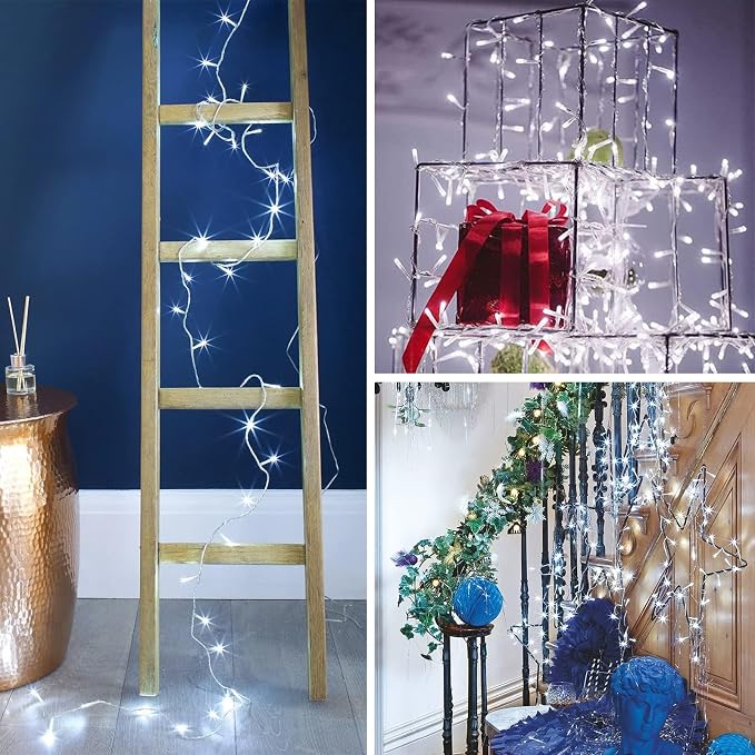 100 LED Connectable String Lights, 33FT Christmas Lights Outdoor Indoor | Multicolor, 13 Modes, Timer, Clear Wire Waterproof Twinkle Fairy Lights Plug in for Bedroom Classroom Patio Xmas Tree Decor