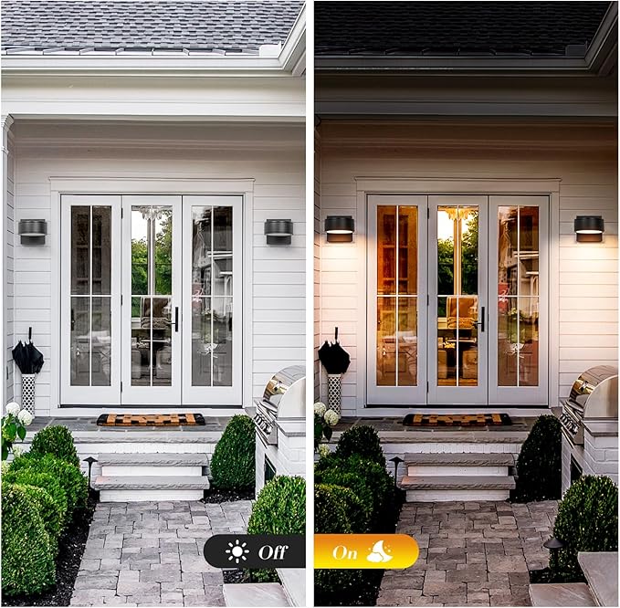 Modern Aluminum Porch Sconce Lights - LED Exterior Wall Sconce, Waterproof, 8W, 3000K for Garage Enterway