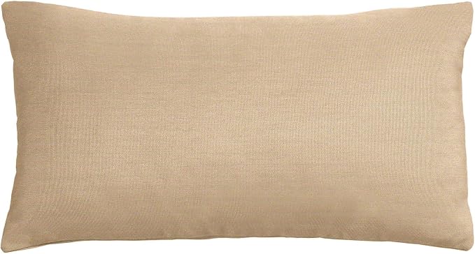 Cushion Source Lumbar Pillow, 20" x 12" Indoor/Outdoor Durable Pillow, Multiple Sunbrella Fabric Options Available, Sunbrella Sand