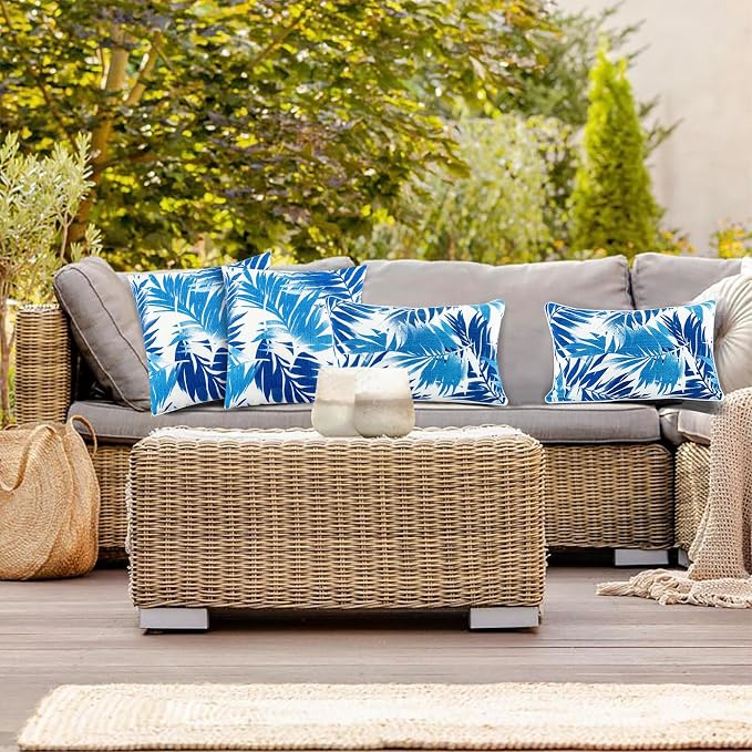 JMGBird Outdoor Pillows Waterproof Outdoor Throw Pillows with Inserts