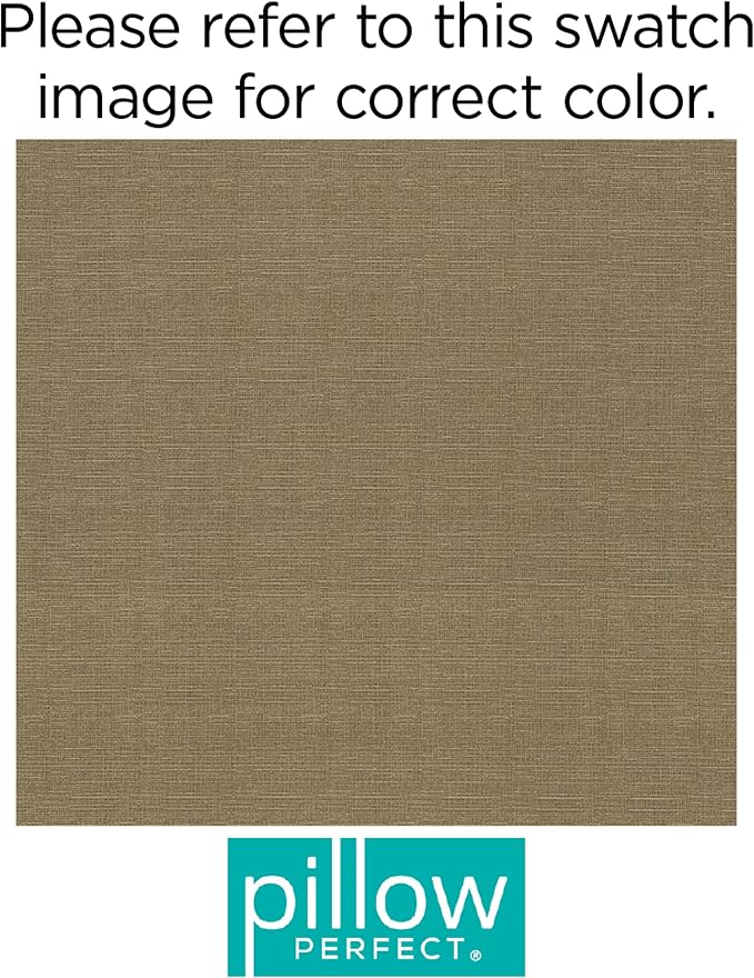Pillow Perfect Monti Chino Solid Indoor/Outdoor Small Throw Pillow Plush Fill, Weather and Fade Resistant, Small Throw - 16.5" x 16.5", Tan, 2 Count