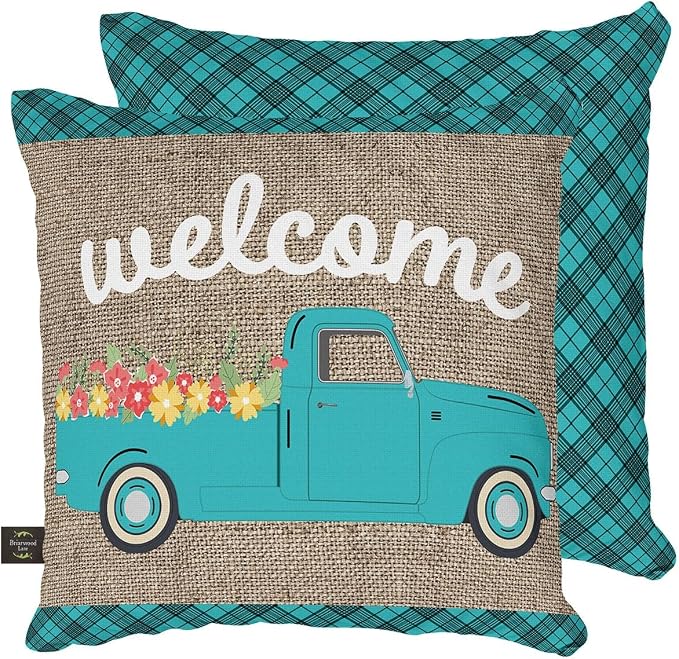 Briarwood Lane Spring Indoor/Outdoor Pillow 17x17 Springtime Pickup Decorative for Spring Pillow