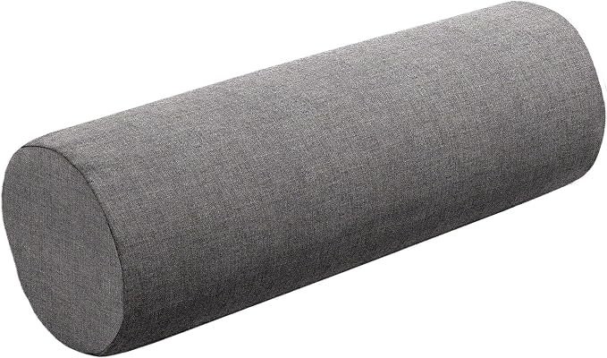 Cushion Source 20" x 6" Sunbrella Bolster Pillow, Indoor/Outdoor Decorative Support Pillow, Fade and Water Resistant, Sunbrella Elements Cast Slate