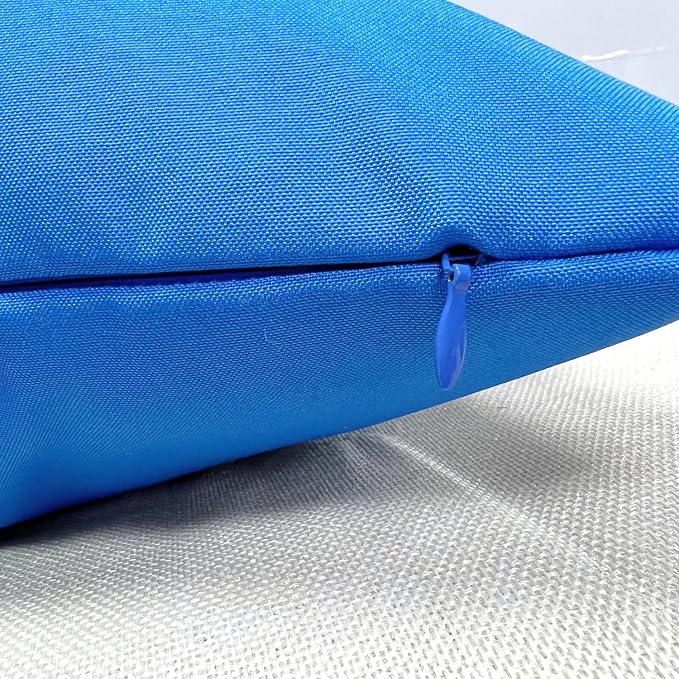 VAKADO Outdoor Waterproof Throw Pillow Covers 16X16 Set of 2 Decorative Blue Patio Furniture Cushion Cases Outside Decor for Couch Garden Bench Porch,Turquoise