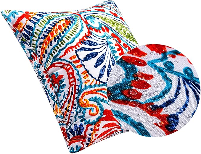 JMGBird Outdoor Throw Pillows Decorative Outdoor Accent Pillows with Insert | Outdoor Throw Pillows Patio Pillows with Inserts Square Decorative Pillows for Patio Furniture