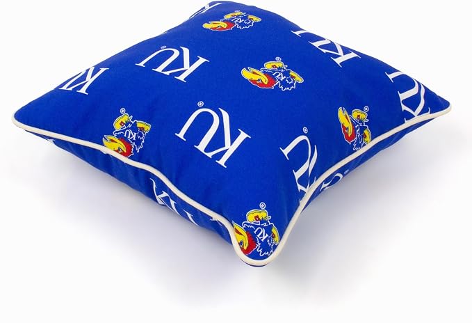 College Covers Kansas Jayhawks Outdoor Decorative Pair, Includes 2 Pillows